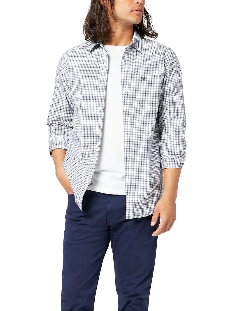 Dockers Men's Comfort Flex Button-Down Shirt with Long Sleeves, Size S-2XL Dockers Men's Comfort Flex Button-Down Shirt with Long Sleeves, Size S-2XL