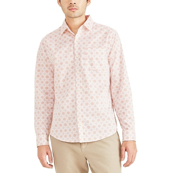 Dockers Men's Comfort Flex Button-Down Shirt with Long Sleeves, Size S-2XL