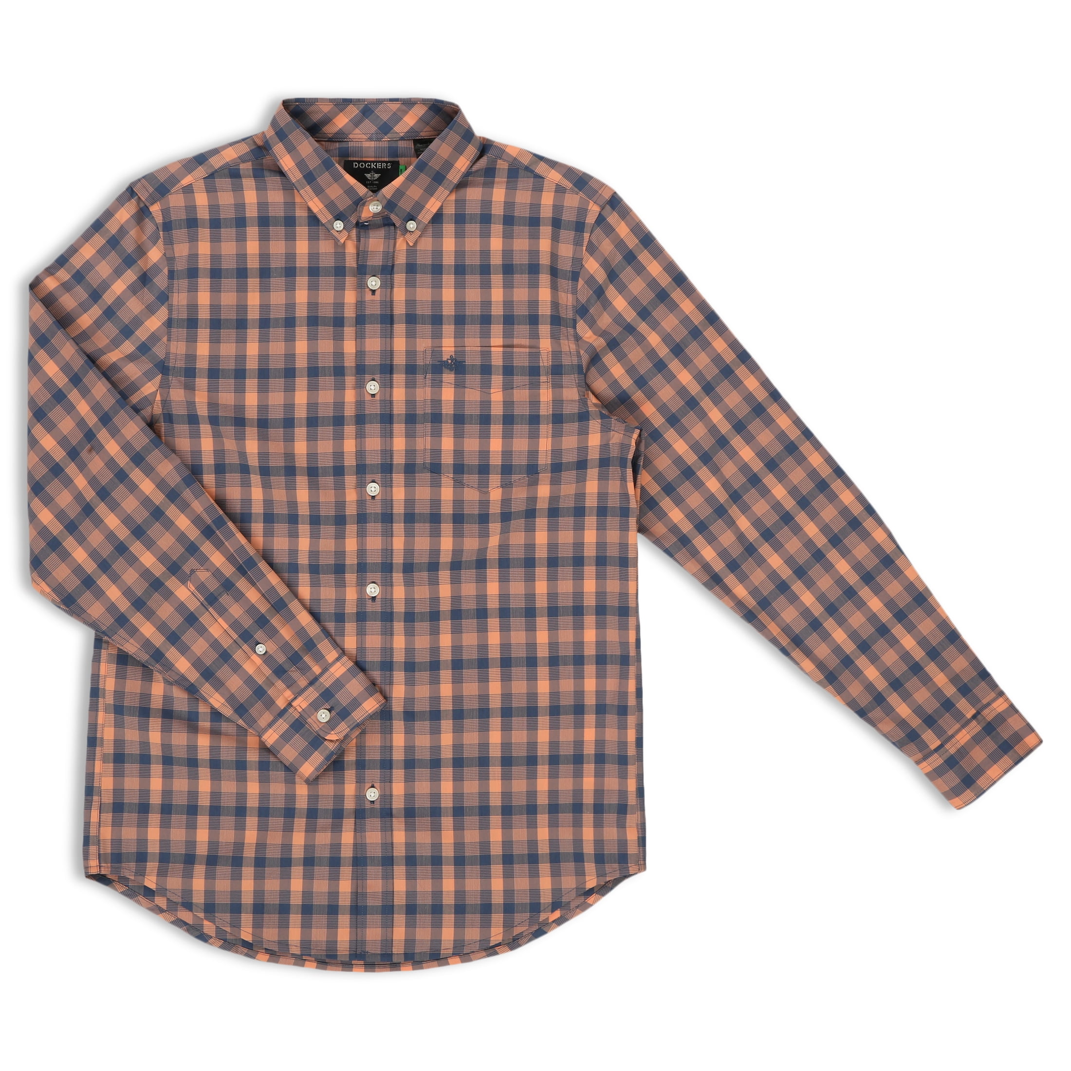 Dockers Men's Comfort Flex Button-Down Shirt with Long Sleeves, Size S-2XL
