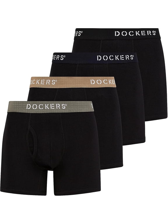 Men’s Cotton Stretch Boxer Briefs – 4-Pack Comfort & Support for All-Day Wear