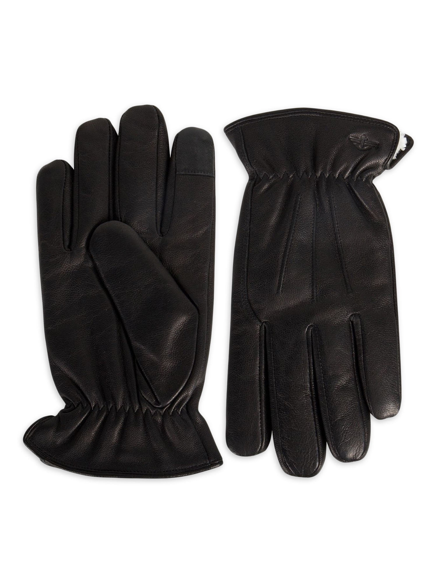 Dockers Men's Leather Gloves with Smartphone Touchscreen Compatibility