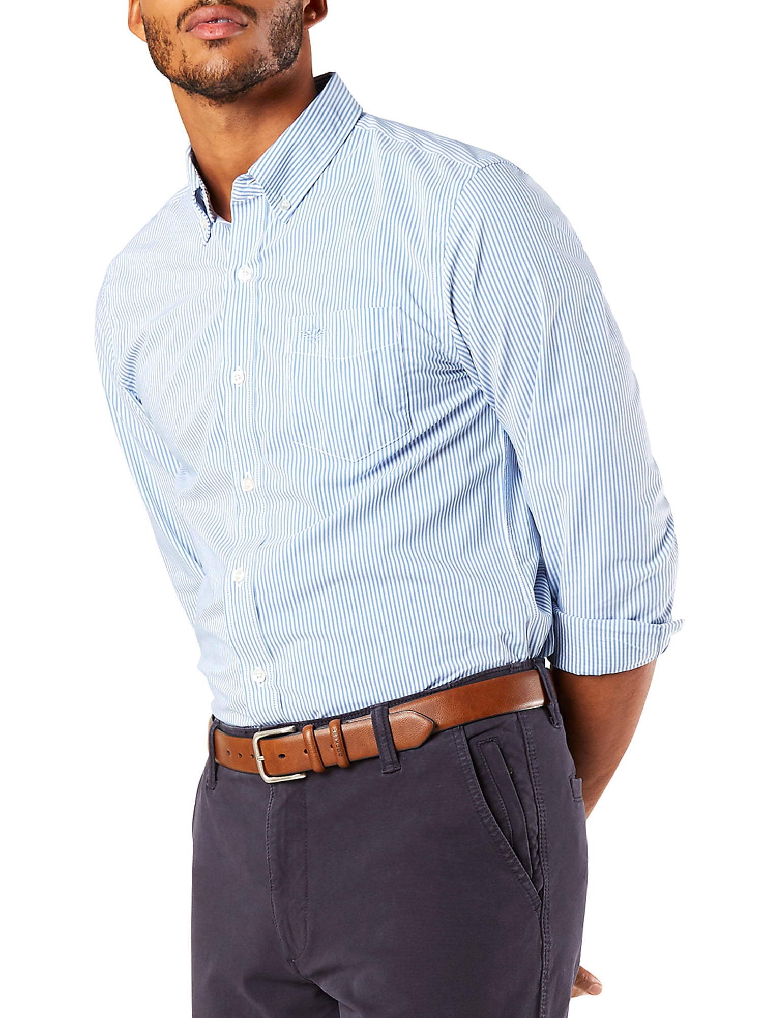 Dockers Men's Long Sleeve Comfort Flex Button Down Shirt