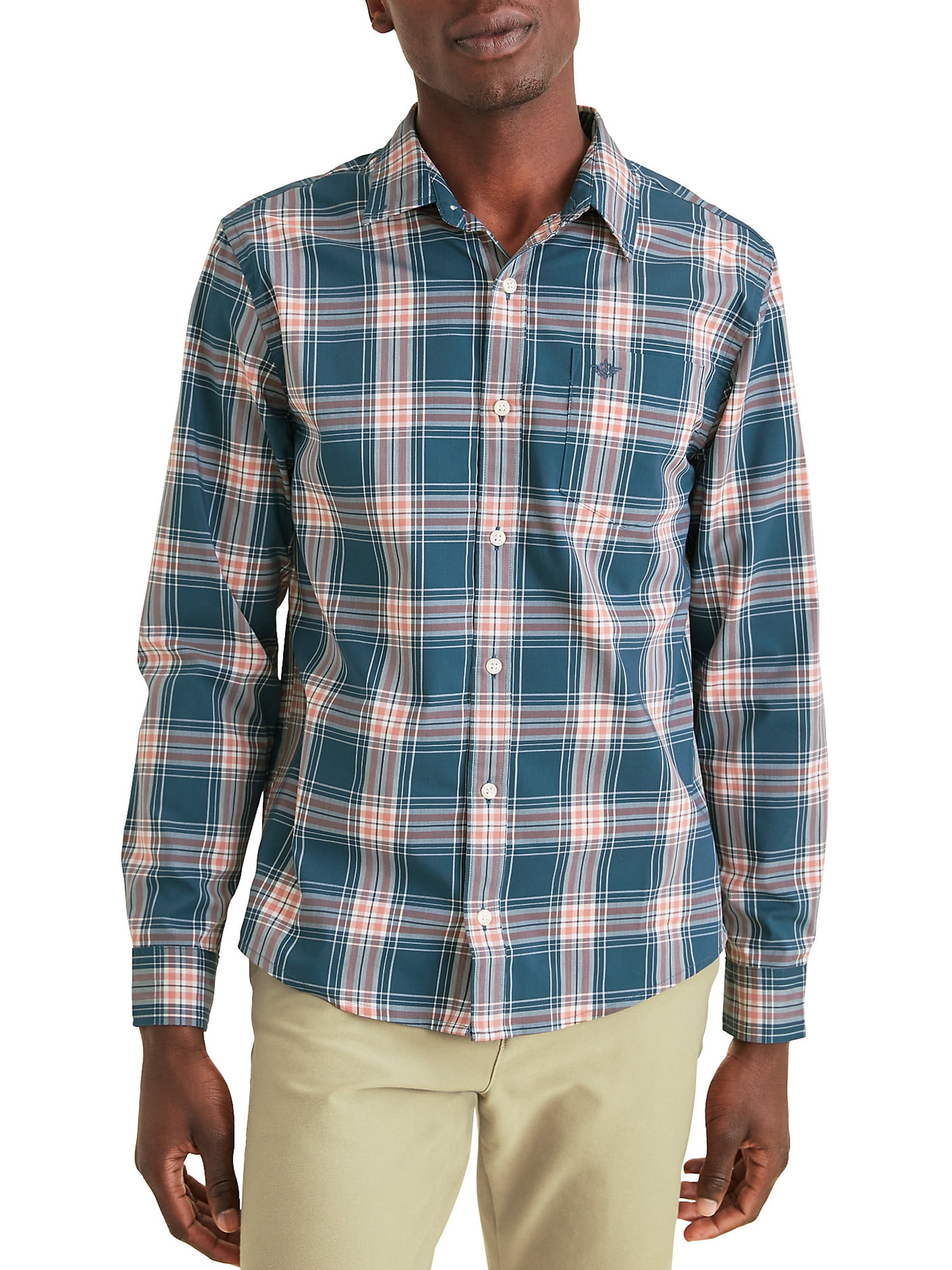 Camisa Docker's Comfort Flex - Big And Tall Manga Longa