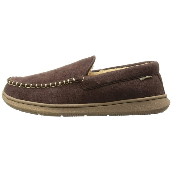 Dockers Men's Moccasin Slipper, Memory Foam, DOUGLAS Ultra-Light Slipper, Odor Control, Indoor/Outdoor, Size 13 Brown