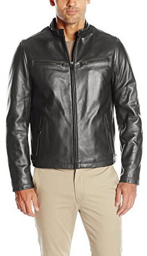Dockers Men's Moto Cowhide Leather Jacket - Walmart.com Dockers Men's Moto Cowhide Leather Jacket - Walmart.com