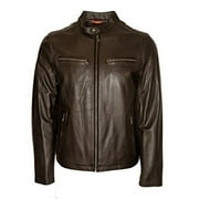 Dockers Mens Moto Cowhide Leather Jacket