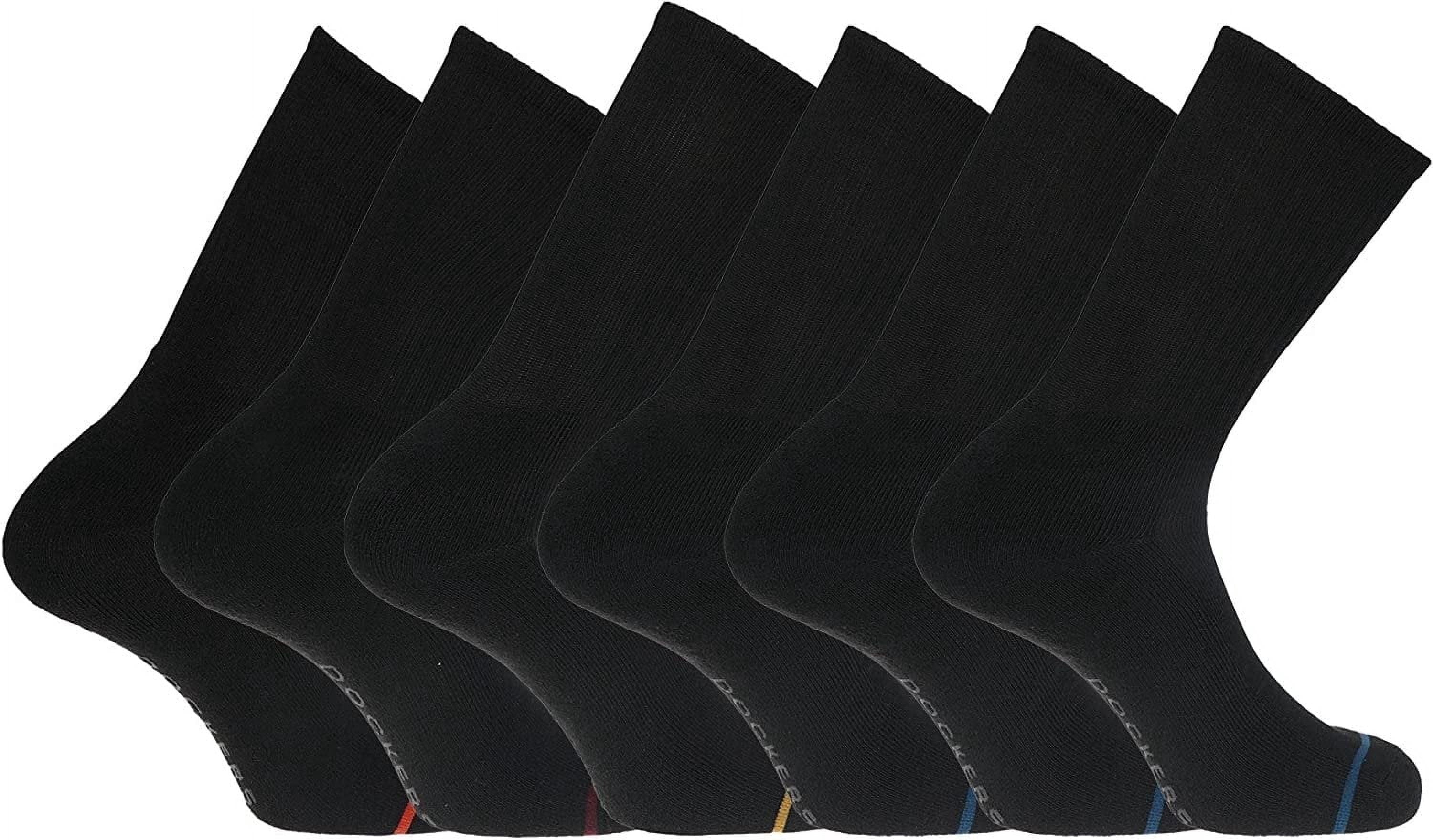 dockers men's classics dress flat knit crew socks Performance Cotton socks