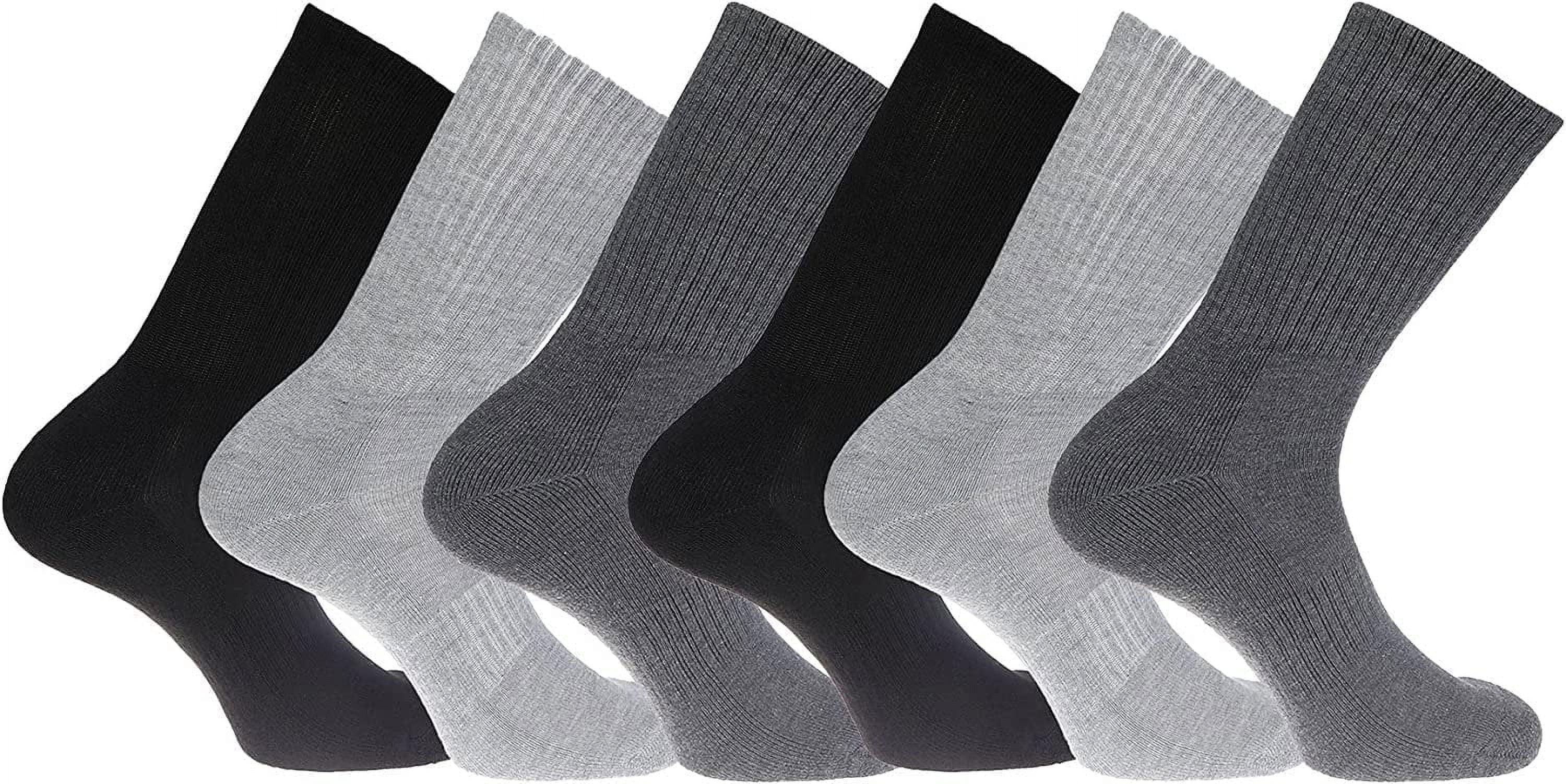 Dockers Men's Performance Socks - 6-Pairs Cushioned Athletic & Dress Crew Socks for Men - Black 60