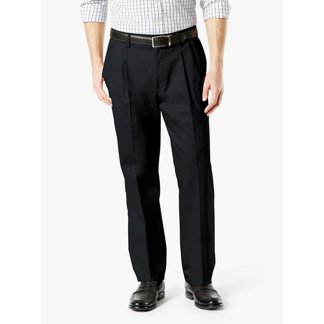 Dockers Men's Pleated Classic Fit Signature Khaki Lux Cotton Stretch Pants