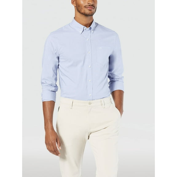 Dockers Men's Signature Comfort Flex Long Sleeve No Wrinkle Shirt