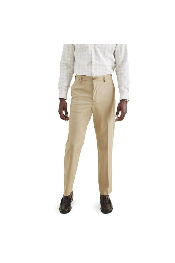 Men's Signature Go Straight Fit Khaki Smart 360 Tech Pants (Regular and Big & Tall), Harvest Gold, 32W x 32L