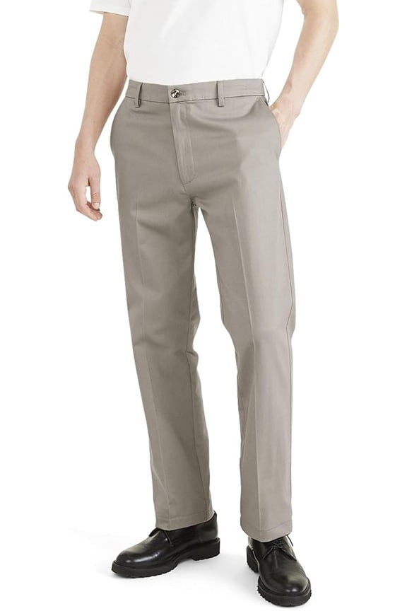 Men's Signature Khaki Classic Fit Iron Free with Stain Defender Cloud, 44W x 29L