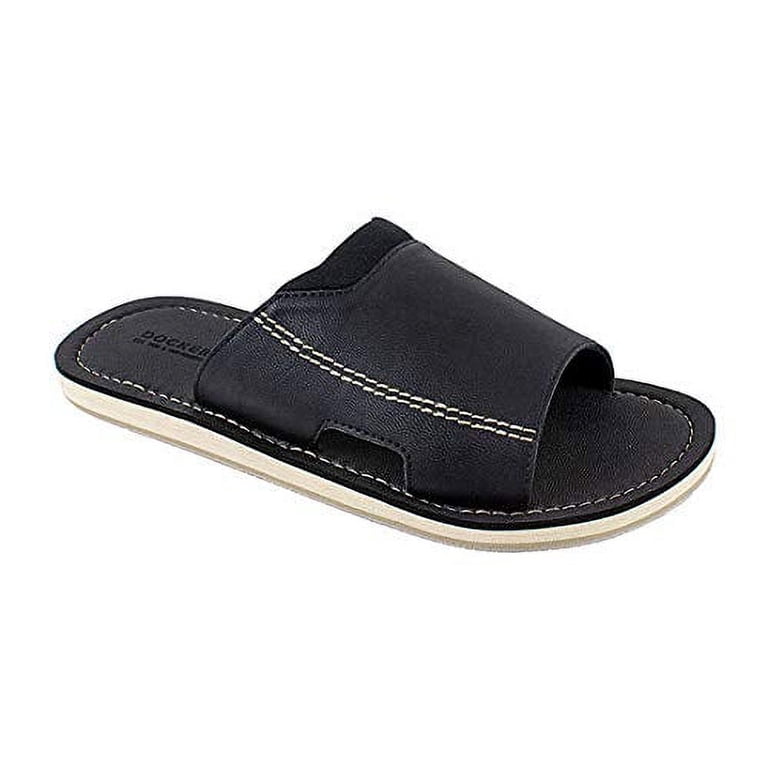 New Dockers Men Slide Sandals Contrast Stitching Premium Comfort Black XL 13-14 Amazon.com | Dockers Men main image 4