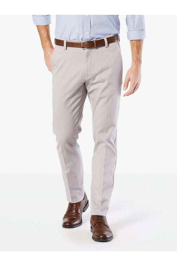 Men's Dockers® Easy Khaki Slim Stretch Flat-Front Pants Color: Burma Gray Size: 34X32