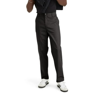 SWSMCLT Men's Chino Pants Solid Cotton Fitted Trousers