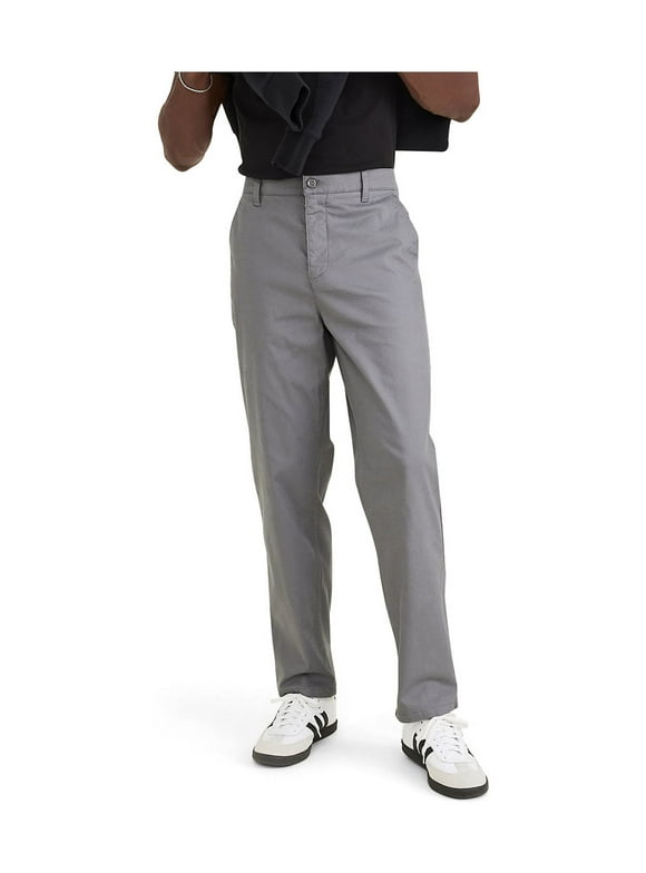 Men's Straight Fit Casual Chino Pants with Stretch