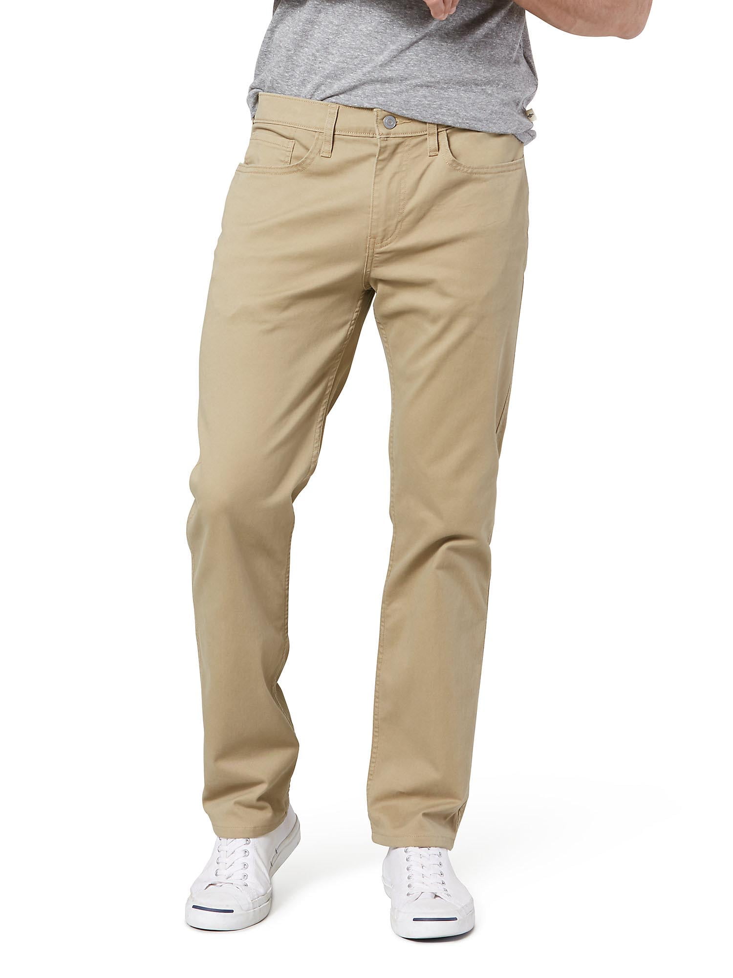 Men's Solid Color Cotton Casual Loose Straight Leg Pants - Temu