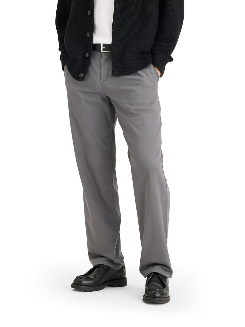 Dockers Men's Straight Fit Pleated Casual Chino Pants, image size:800x1067