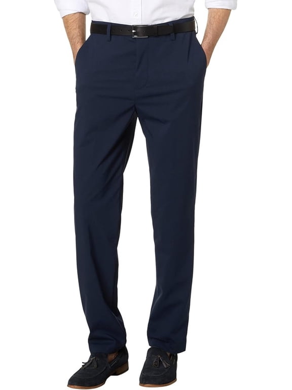 Men's Straight Fit Signature Go Khaki Pants Navy Blazer Size 42x30