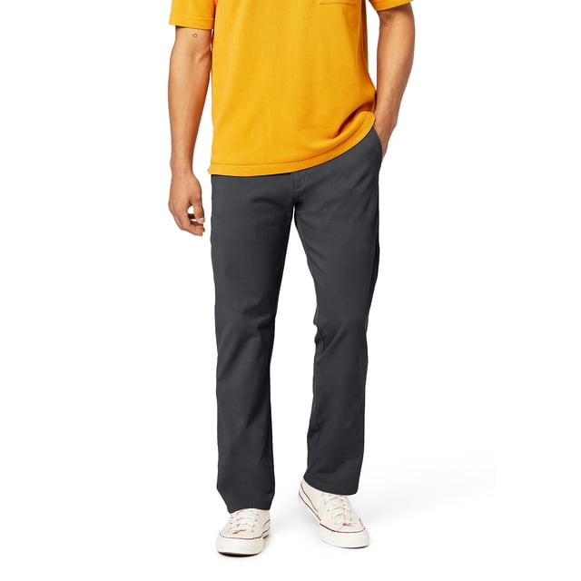 Dockers Men's Straight Fit Workday Khaki Smart 360 Flex Pantaloni D2, Dark Pebble (Stretch), 30W x 32L