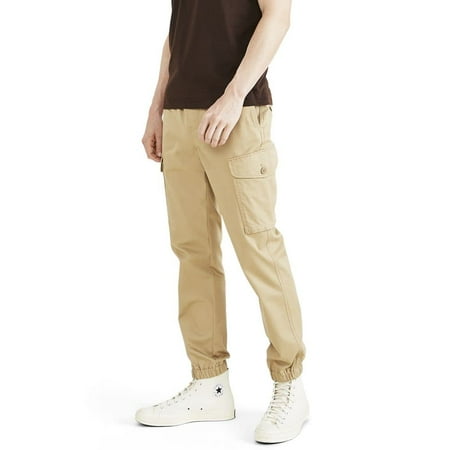 Dockers Men's Tapered Fit Cargo Jogger Pants, Harvest Gold, Small
