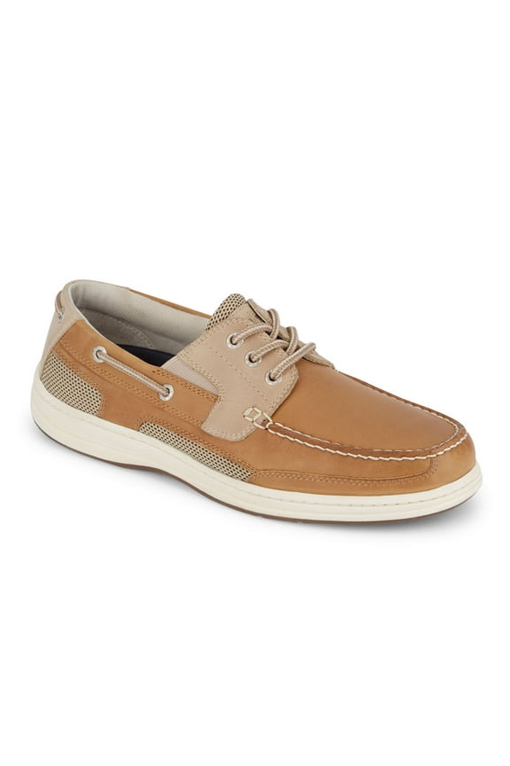 Mens Beacon Leather Casual Classic Boat Shoe with Stain Defender