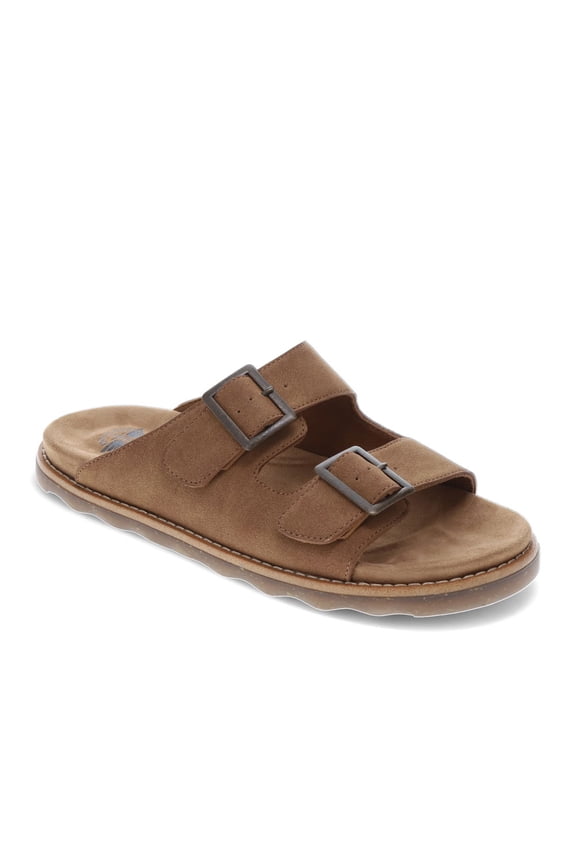 Mens Benham Synthetic Suede Casual Slip On Sandal Shoe
