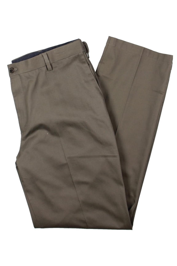 Mens Big & Tall Stretch Shirt Gripper Dress Pants Taupe 40/36