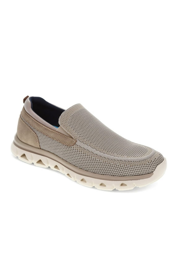 Mens Caden Knit and Synthetic Leather Casual Slip On Loafer Shoe