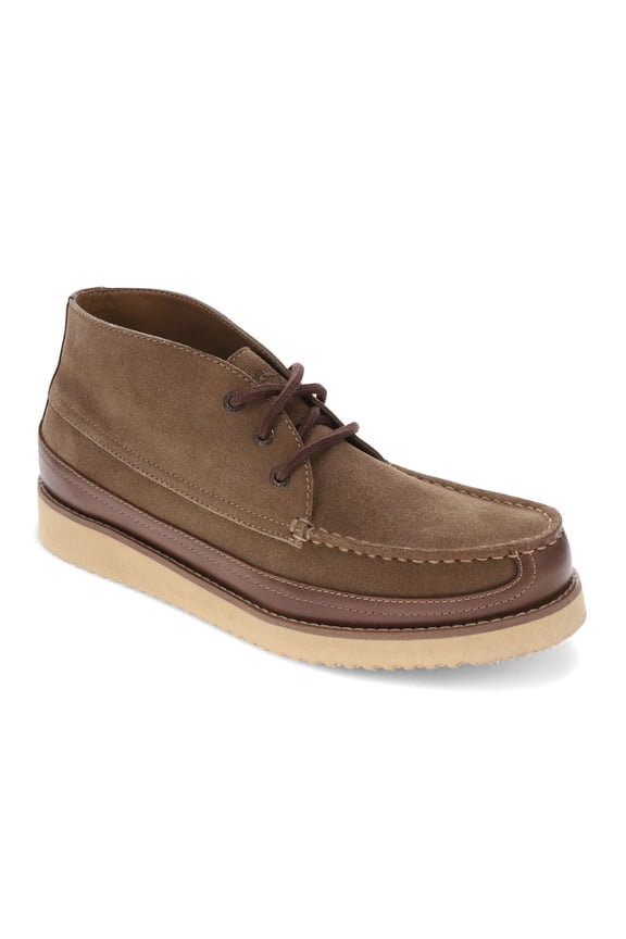 Mens Calgary Moc Toe Lace Up Dress Casual Ankle Boot