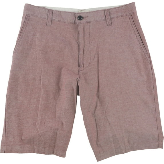 Dockers Mens Chambray Casual Walking Shorts, Red, Big & Tall, 38