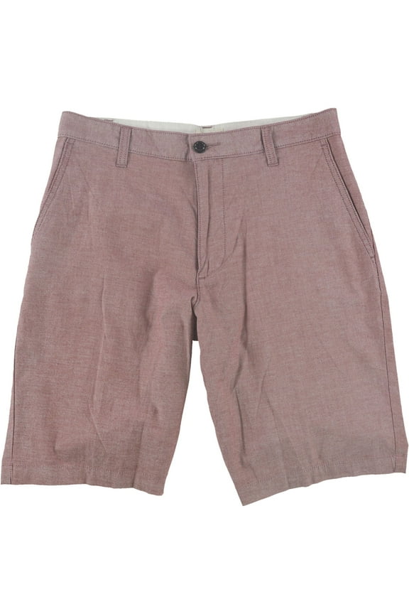 Mens Chambray Casual Walking Shorts, Red, Big & Tall, 44