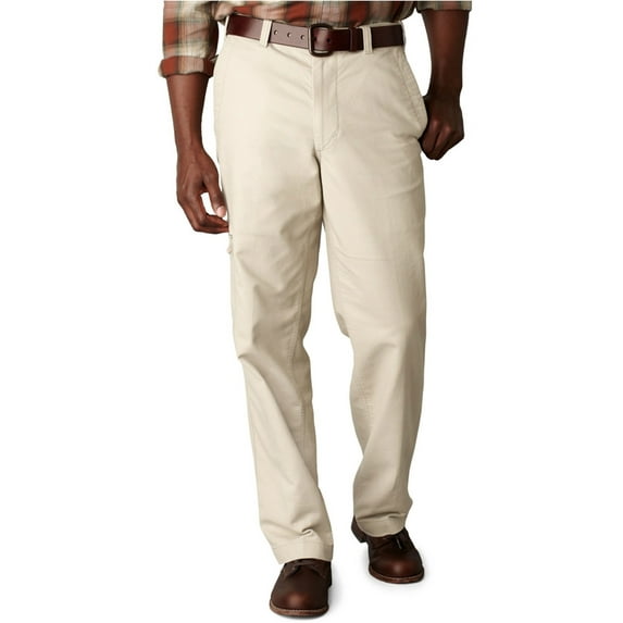 Dockers Mens Classic Fit Casual Cargo Pants, Beige, 40W x 29L