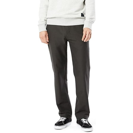Dockers Mens Comfort Chino Straight Fit Smart 360 Knit Pants Regular and Big  Tall Standard 32W x 34L Steelhead Waterless