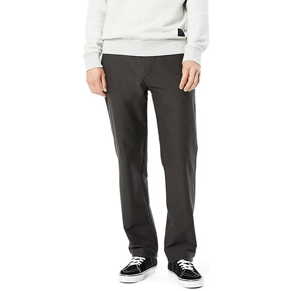 Dockers Mens Comfort Chino Straight Fit Smart 360 Knit Pants Regular and Big  Tall Standard 32W x 34L Steelhead Waterless