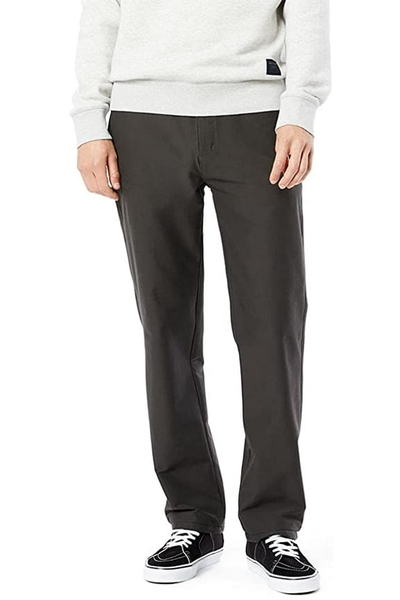 Mens Comfort Chino Straight Fit Smart 360 Knit Pants Regular and Big Tall Standard 32W x 34L Steelhead Waterless