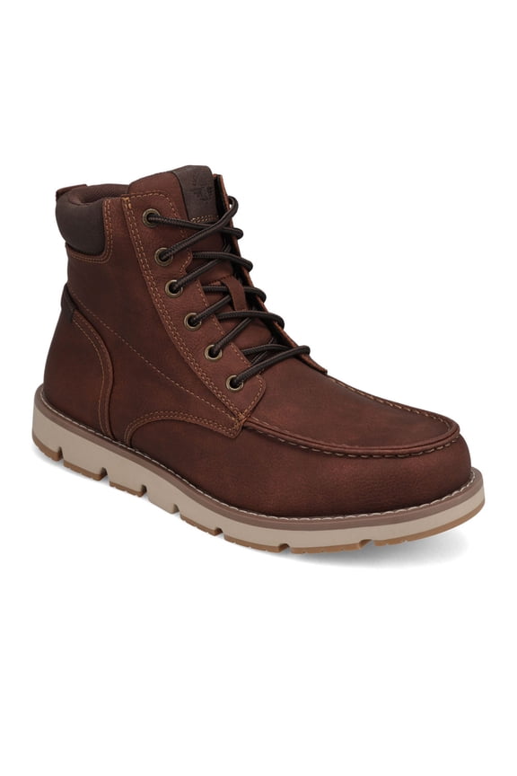 Mens Davis Rugged Casual Tumbled Moc Toe Boot