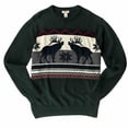 thumbnail image 1 of Dockers Mens Green Elk Motif Christmas Sweater M, 1 of 1