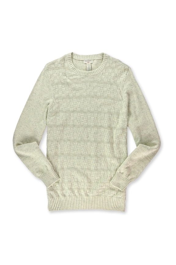Mens Marled Wool Mix Pullover Sweater, Beige, Big & Tall, XXXX-Large