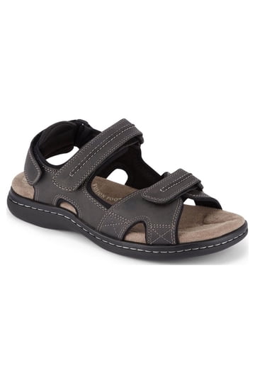 Men\'s All Grey Adjustable Open Toe Leather Athletic Sport Hiking Sandal Shoes Amazon.com | Queday Mens Open Toe Outdoor Hiking Sandals  main image 4