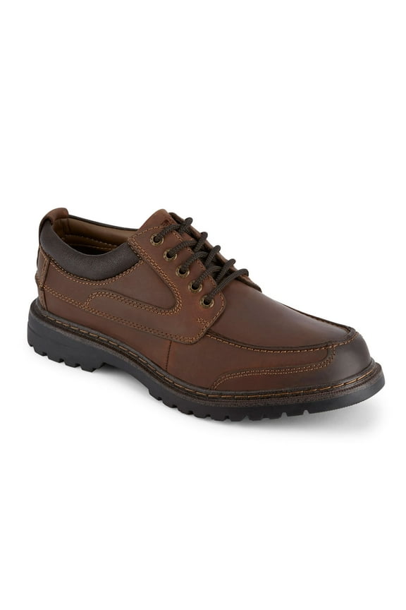 Overton Mens Leather Oxford Shoes Rugged Casual Shoes for Men with Stain Defender - Wide Widths Available