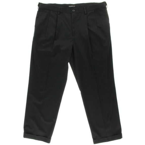 DOCKERS Mens Navy Pleated, Classic Fit Pants 34 Waist