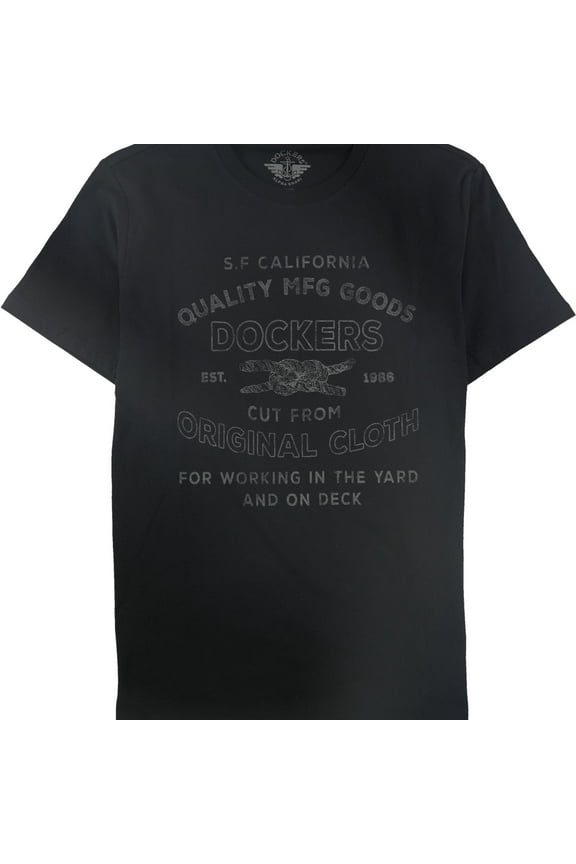 Mens Quality MFG Goods Graphic T-Shirt, Black, Large