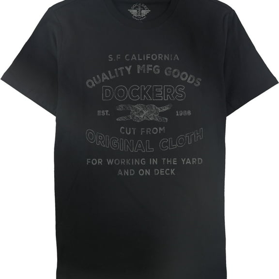 Dockers Mens Quality MFG Goods Graphic T-Shirt, Black, Medium