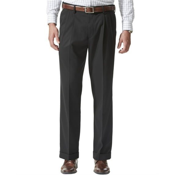 Dockers Mens Relaxed Fit Comfort Casual Chino Pants, Black, 34W x 32L