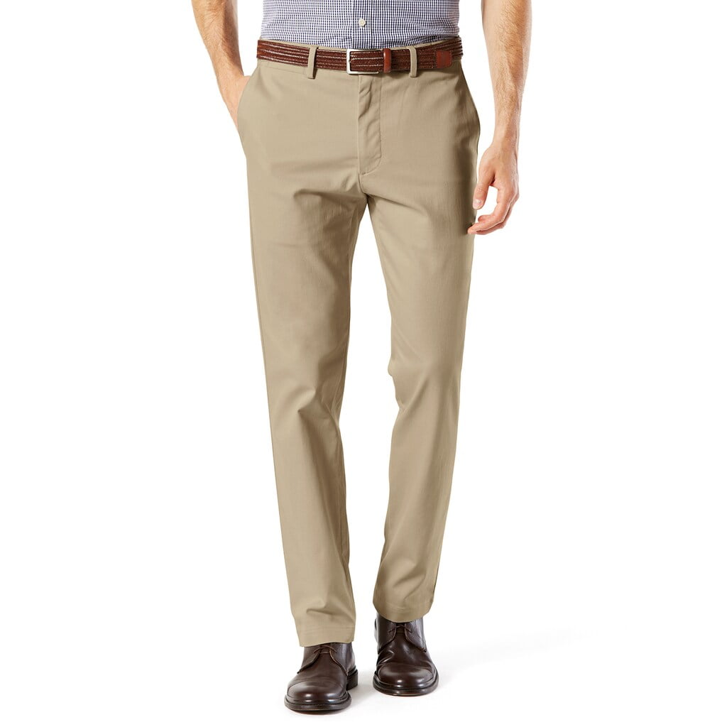 Dockers Mens Signature Fit Slim Taper Khaki Pants New British Beige 32 ...
