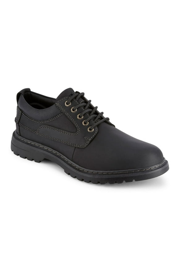 Mens Warden Leather Rugged Casual Oxford Shoe with Stain Defender