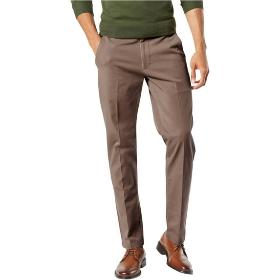 Men's Workday Smart 360 Flex Slim Fit Khaki Stretch Pants Color: Dark Pebble Size: 32
