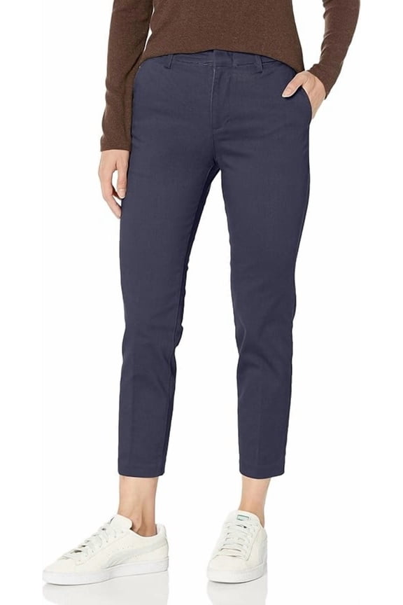 Women's Slim Fit Ankle Refined Pants Navy Blazer Size 28