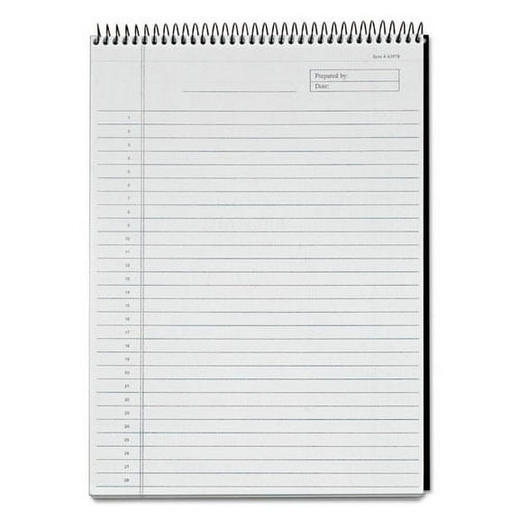 Docket Diamond Top-Wire Ruled Planning Pad, Wide/legal Rule, Black Cover, 60 White 8.5 X 11.75 Sheets | Bundle of 2 Each